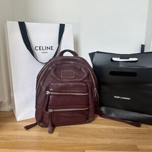 Marc by Marc Jacobs maroon leather backpack